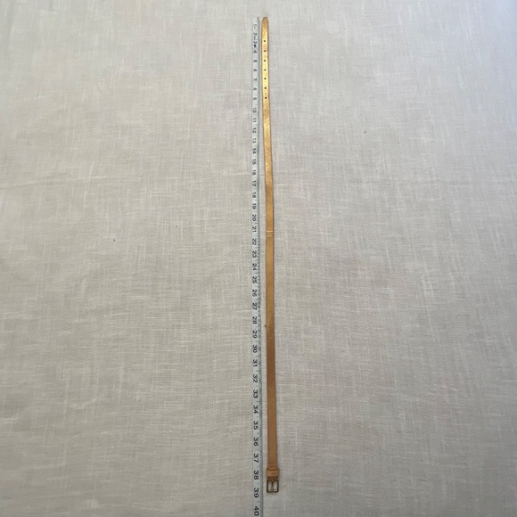 J.Crew Metallic Gold Leather Adjustable Belt Size M NEW - Picture 11 of 12